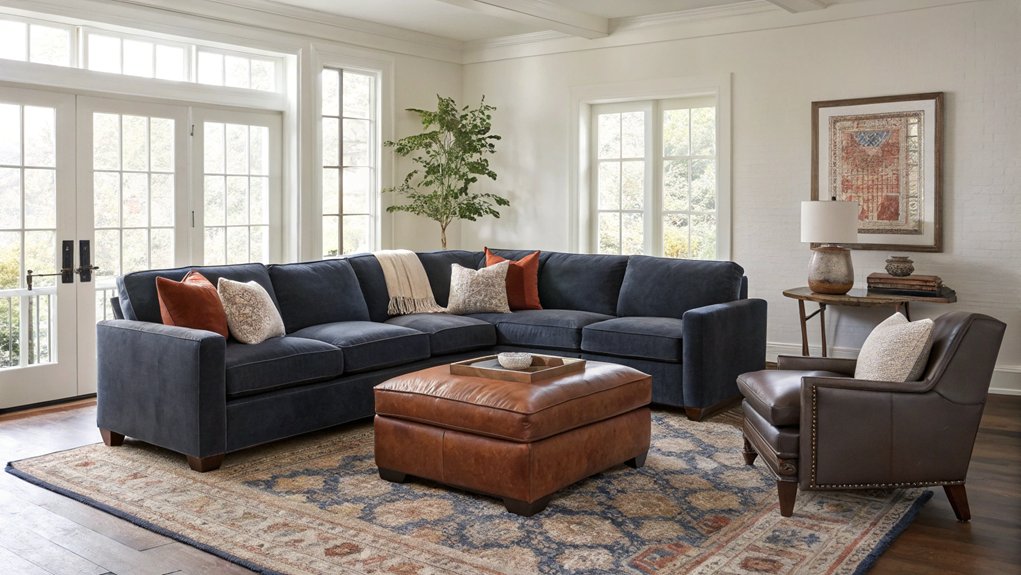 Mixing Leather and Fabric Upholstery in Living Spaces - Timbur Furniture