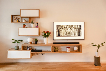Warm wood custom cabinetry designed for a peaceful, natural interior mood.